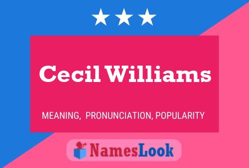 Cecil Williams Naam Poster