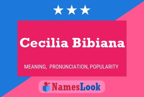 Cecilia Bibiana Naam Poster