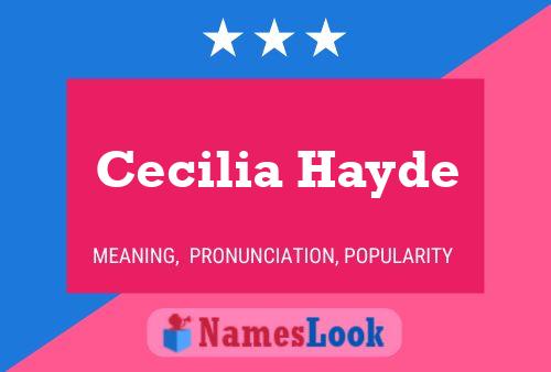 Cecilia Hayde Naam Poster