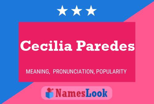 Cecilia Paredes Naam Poster