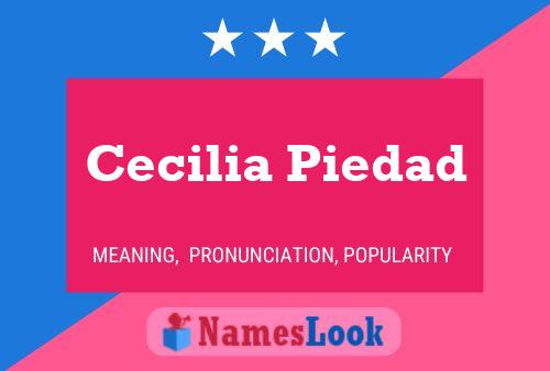 Cecilia Piedad Naam Poster