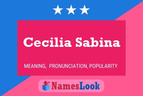 Cecilia Sabina Naam Poster