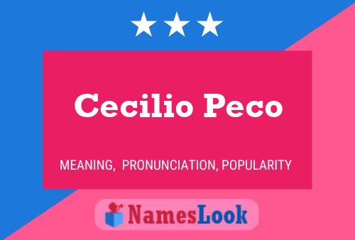 Cecilio Peco Naam Poster