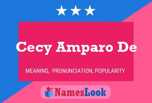 Cecy Amparo De Naam Poster