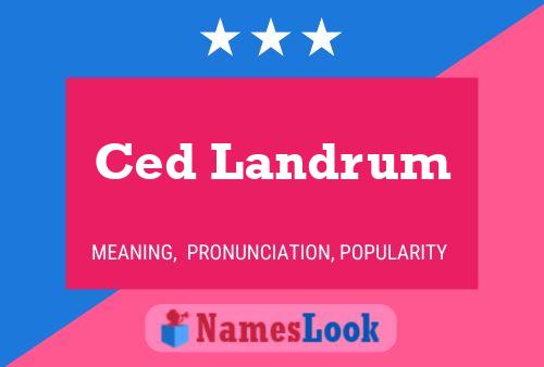 Ced Landrum Naam Poster