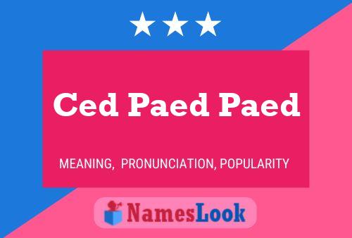 Ced Paed Paed Naam Poster