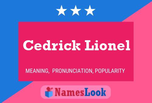 Cedrick Lionel Naam Poster