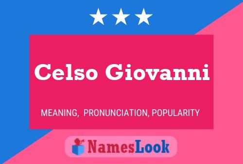 Celso Giovanni Naam Poster