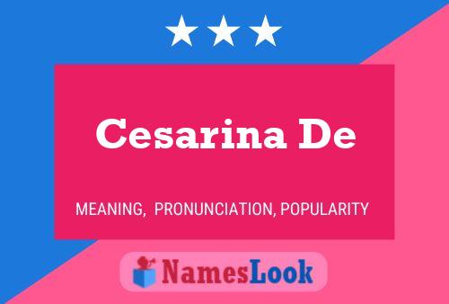 Cesarina De Naam Poster