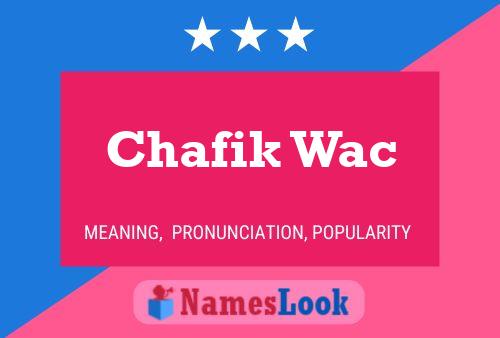 Chafik Wac Naam Poster