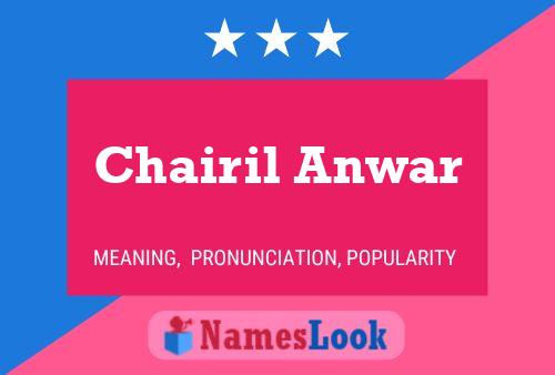 Chairil Anwar Naam Poster