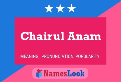 Chairul Anam Naam Poster