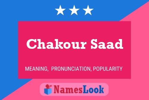 Chakour Saad Naam Poster