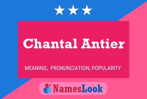 Chantal Antier Naam Poster