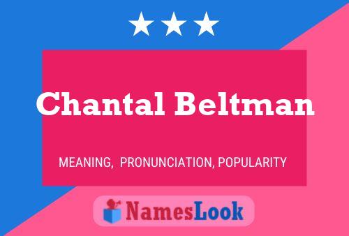 Chantal Beltman Naam Poster