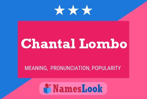 Chantal Lombo Naam Poster