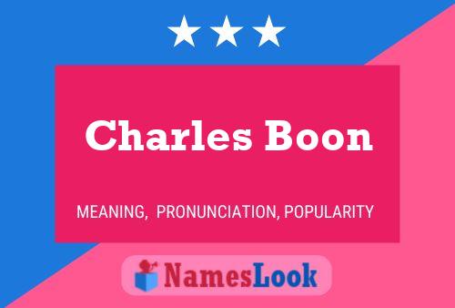 Charles Boon Naam Poster