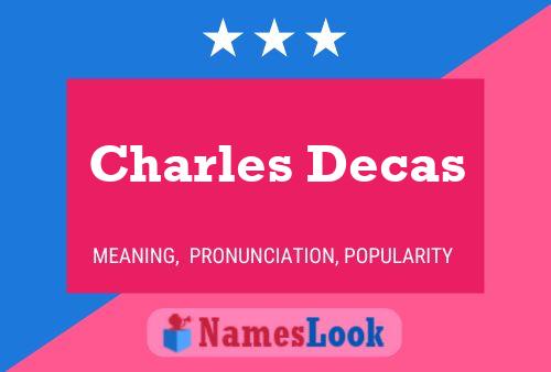 Charles Decas Naam Poster