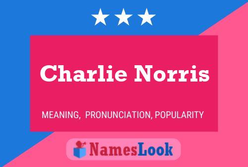 Charlie Norris Naam Poster