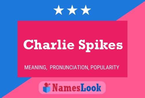 Charlie Spikes Naam Poster