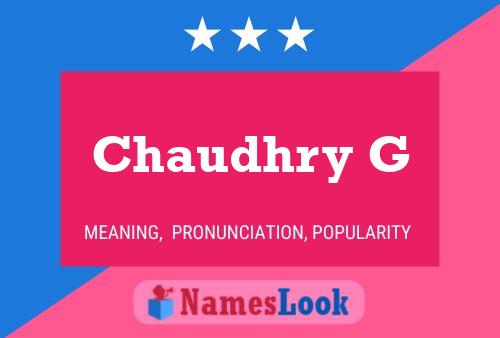 Chaudhry G Naam Poster