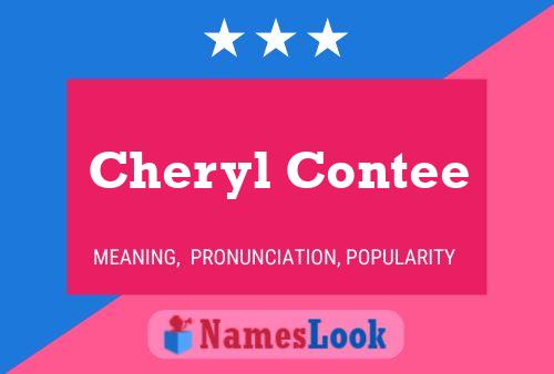 Cheryl Contee Naam Poster