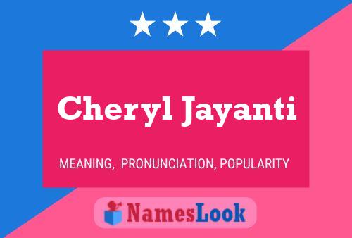 Cheryl Jayanti Naam Poster