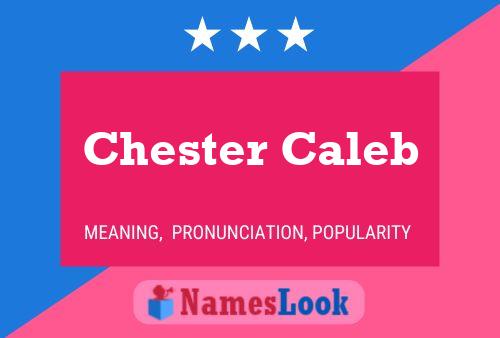 Chester Caleb Naam Poster