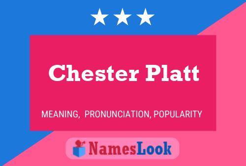 Chester Platt Naam Poster