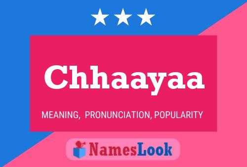 Chhaayaa Naam Poster