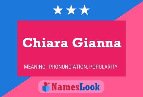 Chiara Gianna Naam Poster