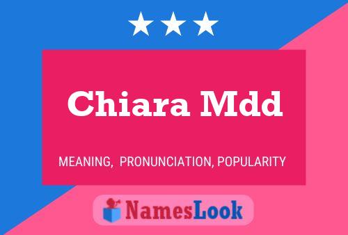 Chiara Mdd Naam Poster