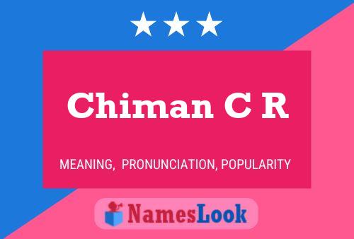 Chiman C R Naam Poster