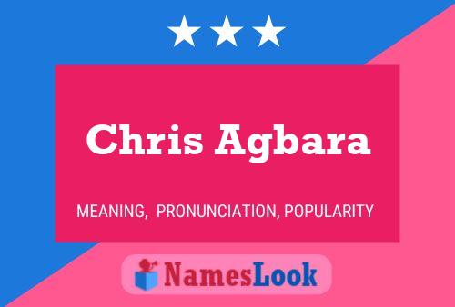 Chris Agbara Naam Poster