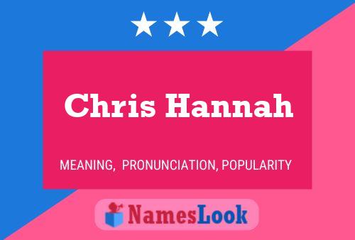 Chris Hannah Naam Poster