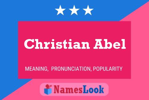 Christian Abel Naam Poster