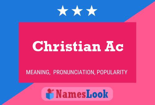 Christian Ac Naam Poster