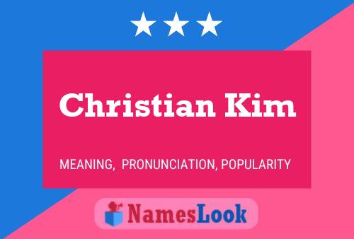 Christian Kim Naam Poster