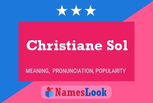 Christiane Sol Naam Poster