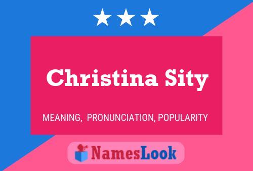 Christina Sity Naam Poster