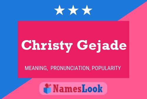 Christy Gejade Naam Poster