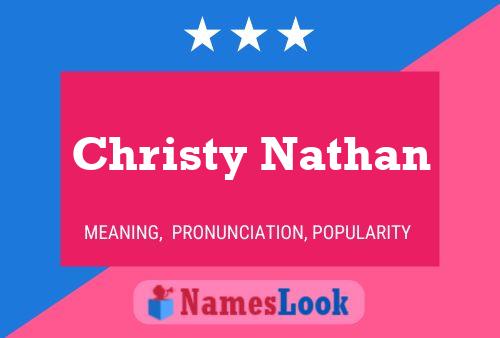 Christy Nathan Naam Poster