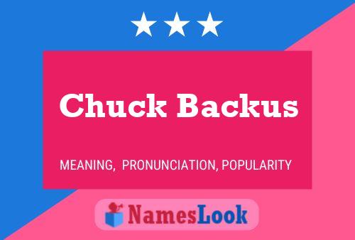 Chuck Backus Naam Poster