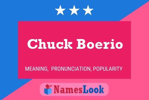 Chuck Boerio Naam Poster