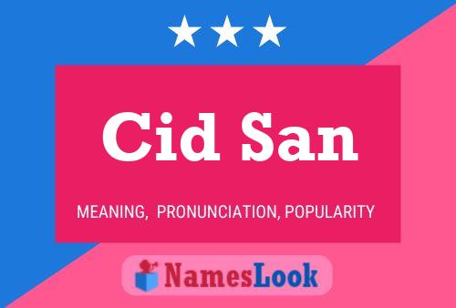 Cid San Naam Poster