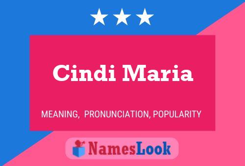 Cindi Maria Naam Poster