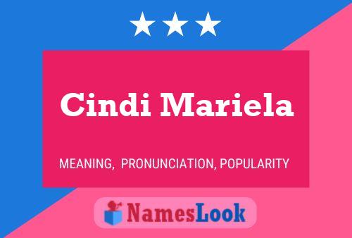 Cindi Mariela Naam Poster