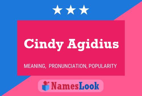 Cindy Agidius Naam Poster