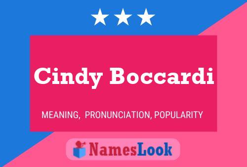 Cindy Boccardi Naam Poster