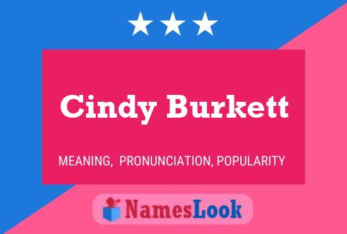 Cindy Burkett Naam Poster